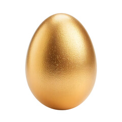 Golden egg isolated on white or transparent background.