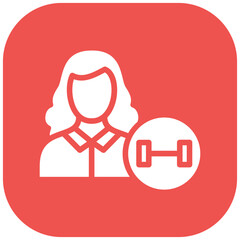 Woman Fitness vector icon illustration of Housekeeping iconset.
