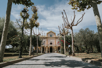Planta general de la Gran Villa Rosa, arquitectura árabe, hispánica y renacentista.
