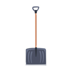 ing snow shovel cartoon vector illustration © PikePicture