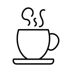 Coffee icon vector stock illustration.