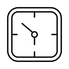 Clock icon vector stock illustration.