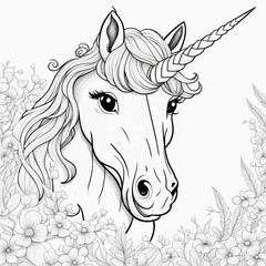 Coloriage de licorne