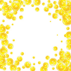 Ferritin round droplets scattered randomly.