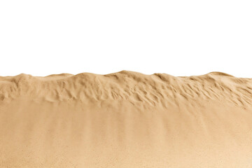 sand of dry beach clear look isolated on white background or transparent png background