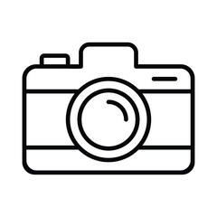 Camera icon vector stock illustration.