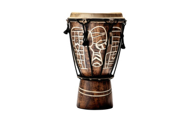 Rhythmic Echoes: The Melodic Resonance of a Majestic Wooden Drum .A large wooden drum takes center stage on a pristine, showcasing its grandeur and inspiring thoughts of rhythmic symphonies.
