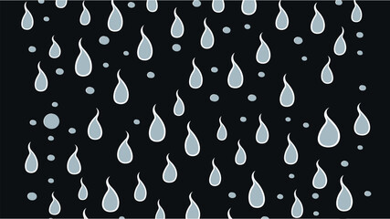 Seamless pattern.Vector. Scandinavian design style. Drops in doodle style.Hand drawn seamless pattern. Raindrop vector seamless background . Seamless pattern with rain drops.