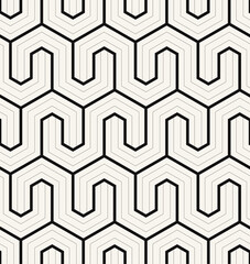 Vector seamless pattern. Modern stylish texture. Repeating geometric background. Striped monochrome thin grid. Linear graphic design. Can be used as swatch for illustrator.