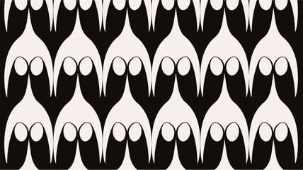 Halftone illustration pattern. Print texture waves. Seamless vector background. Original texture unique pattern for modern design. Abstract monochrome background. Flower geometric pattern.