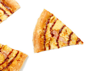 Slices of italian bacon pizza
