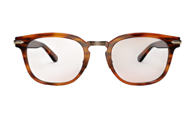 Pair of Glasses. A straightforward image of a pair of glasses placed on a plain Transparent background.