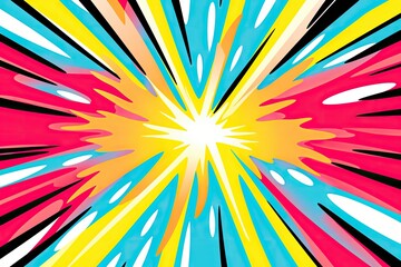 Speed Line Fast Motion Background, Color Comic Lines Pattern, Pop Art Banner, Superman Mockup