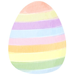Cute pastel Easter eggs watercolor illustration