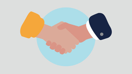 Vektor-Illustration eines H&auml;ndedrucks von Gesch&auml;ftspartnern - Stock Graphics