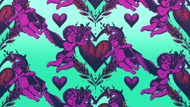 Valentine Cupid Love Heart Background