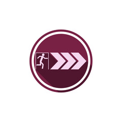 Exit icon isolated on transparent background