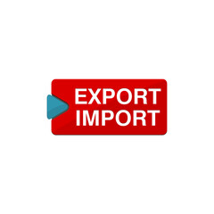 Export import icon isolated on transparent background