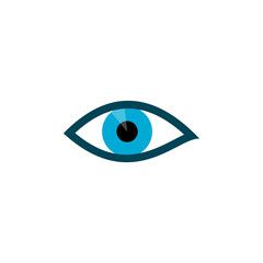 Eye symbol icon isolated on transparent background