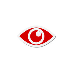 Eye symbol icon isolated on transparent background