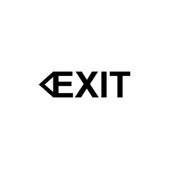 Obraz premium Exit icon isolated on transparent background