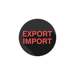 Export import icon isolated on transparent background
