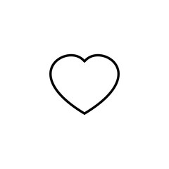 Favorite icon. Heart icon isolated on transparent background