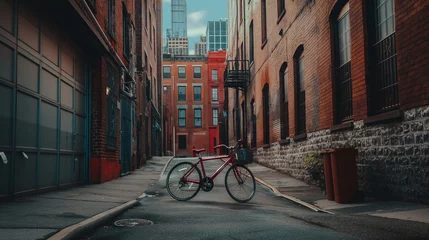 Tuinposter bikes in the street © anna