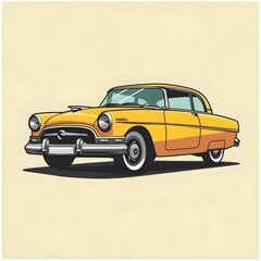 kolkata yellow Car  art background