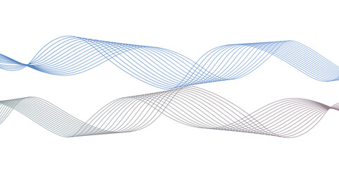 Abstract blue waves. Background lines wave abstract stripe design. White background, mesh abstract, vector blurred soft blend color background .
