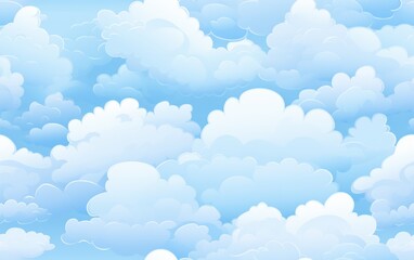 Flat Cumulus Cloud Texture Seamless Pattern