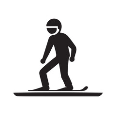 Skier player silhouette
