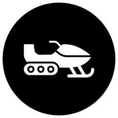Snowmobile Vector Icon Design Illustration