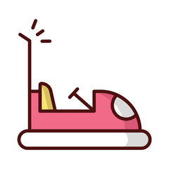 Bumper Car Icon vector. Stock illustration.
