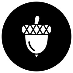 Acorn Vector Icon Design Illustration