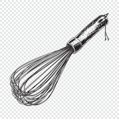 Whisk. Hand drawn engraving style vector illustrations.