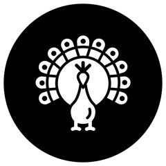 Peacock Vector Icon Design Illustration