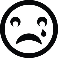 Fototapeta premium Face, sad, tear icon 3