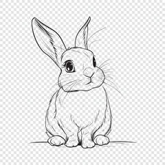Rabbit. Hand drawn engraving style vector illustrations.