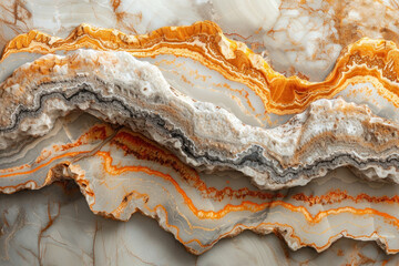 Close Up of Orange and White Striped Rock