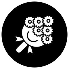 Bouquet Vector Icon Design Illustration