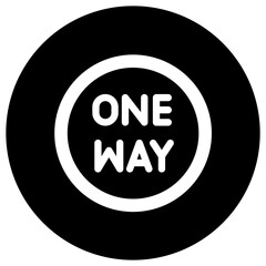 One way Vector Icon Design Illustration