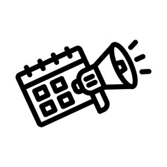 last chance line icon illustration vector graphic. Simple element illustration vector graphic, suitable for app, websites, and presentations isolated on white background