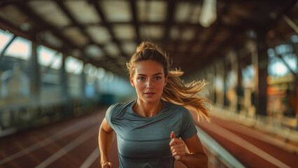 Fototapeta premium girl on the run