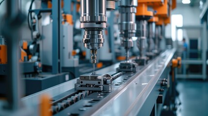 Various electronic drilling machines on a white tabletop. Generative AI.