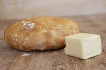 bread loaf and butter