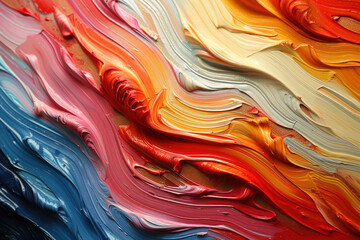 Close Up of a Multicolored Painting