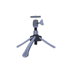 isometric tripod camera cartoon vector illustration