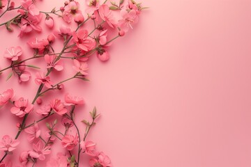 pink blossom on a pink background
