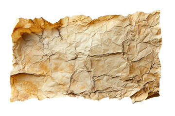 Blank Parchment Paper Isolated on Transparent Background